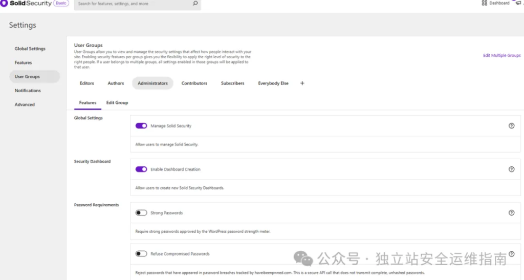 Solid-Security-插件-用户组-User-Group